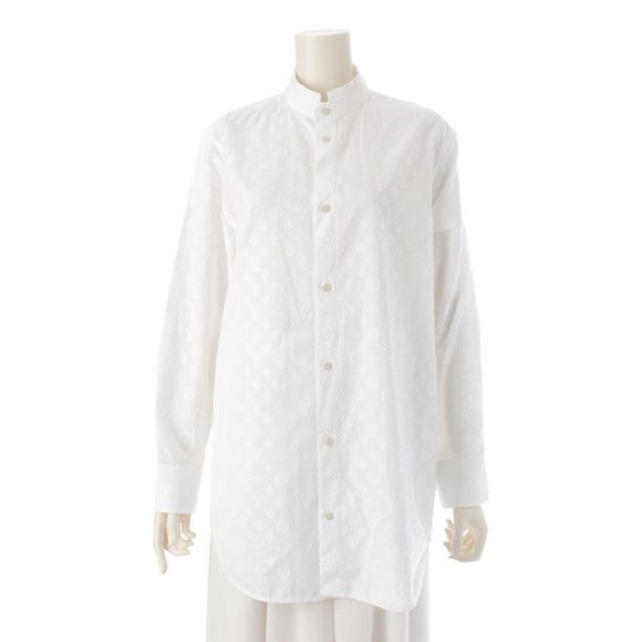Louis Vuitton 24AW Cotton Jacquard Long Long Sleeved Shirt Blouse Rm242ww AQV - Picture 1 of 10